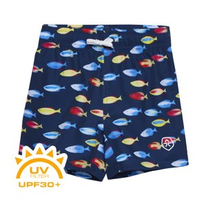 COLOR KIDS-Swim Shorts - AOP, goji berry Modrá 152