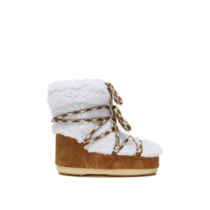 MOON BOOT-LIGHT LOW SHEARLING, whisky/off white Hnědá 39/40