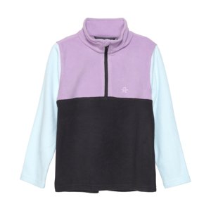 COLOR KIDS-Fleece Pulli - Colorblock, violet tulle Růžová 164