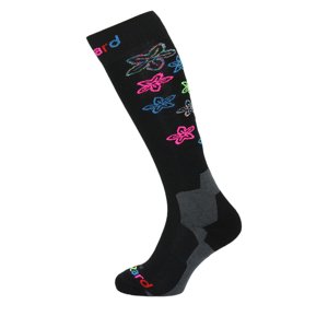 BLIZZARD-Viva Flowers ski socks junior,black/flowers Černá 30/32