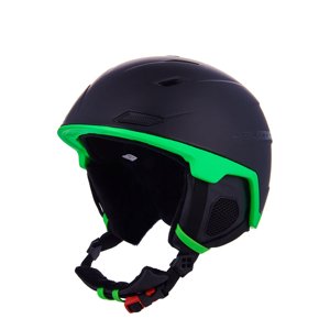 BLIZZARD-Double ski helmet, black matt/neon green, big logo Černá 56/59 cm 23/24