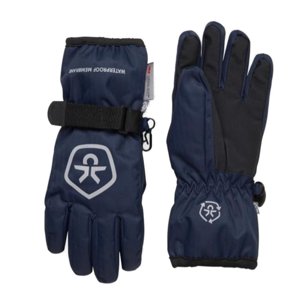 COLOR KIDS-Gloves, waterproof, total eclipse Modrá 140/152