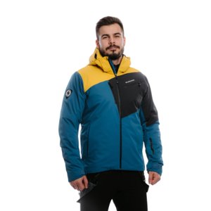 BLIZZARD-Ski Jacket Leogang, petroleum/mustard yellow Modrá XXL