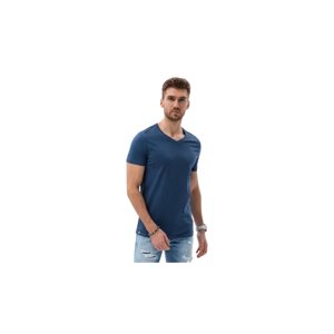 OMBRE-T-shirt SS-S1369-V13-DARK BLUE Modrá S