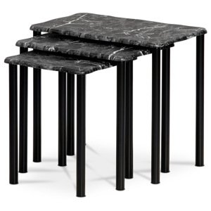 Odkládací stolek - set 3 ks AUTRONIC 20658-04 BK černá