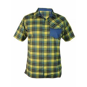 Košile krátká pánská HAVEN Agness Slimfit modrá/žlutá Velikost: L