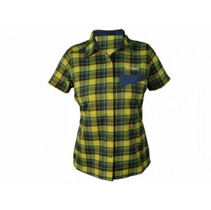 Košile krátká dámská HAVEN Agness Slimfit modrá/žlutá Velikost: XL