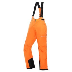 Kalhoty dětské dlouhé ALPINE PRO LERMONO lyžařské oranžové Velikost: 140/146