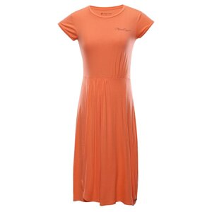 Šaty dámské ALPINE PRO PERIKA oranžové Velikost: S