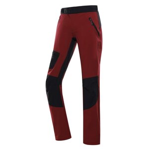 Kalhoty dámské dlouhé ALPINE PRO SPANA softshellové červené Velikost: 46