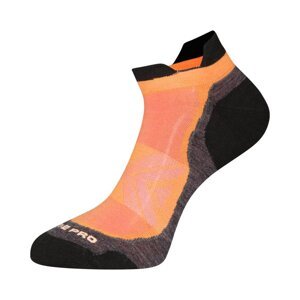 Ponožky ALPINE PRO WERDE merino kotníkové oranžové Velikost: M