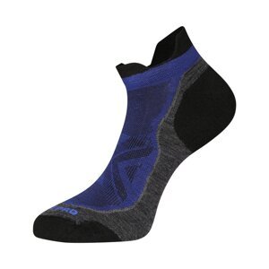 Ponožky ALPINE PRO WERDE merino kotníkové modré Velikost: L