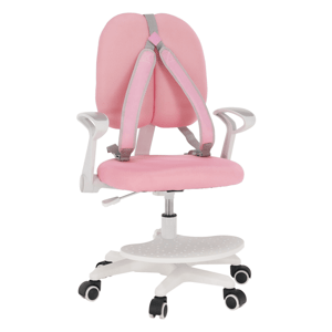 Tempo Kondela Rostoucí židle s podnoží a šlemi, růžová / bílá, ANAIS